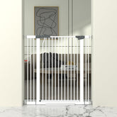 THEYFIRST 41-inch gate in doorway for child and pet safety.