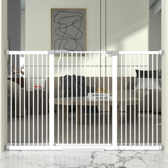 THEYFIRST 41-inch extra-tall gate provides a tall barrier for pets.