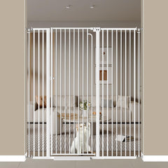 THEYFIRST 57-inch cat gate extended height blocks adventurous cats.