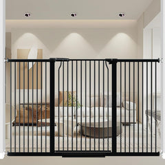 THEYFIRST dog gate shows 40.55-inch height for added safety