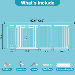 THEYFIRST extra wide gate walk-through shows convenient passage in large openings for families.