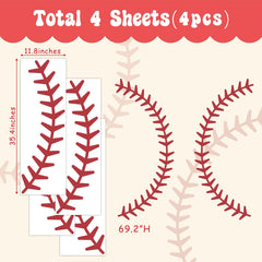 Theyge baseball lace graphic wall art adds sporty vibe to kids rooms.