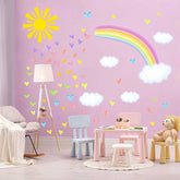 THEYGE colorful rainbow wall stickers add vibrant decor to kids' rooms.