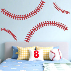 THEYGE peel-and-stick baseball wall decals apply easily on smooth surfaces