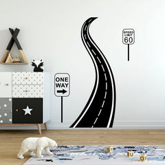 THEYGE road-wall-stickers-waterproof-vinyl offers durable, easy-to-clean decor for active spaces.