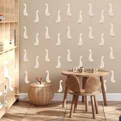 THEYGE watercolor-goose-wall-decals closeup highlights soft, artistic details for kids' rooms.