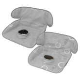Think Good Tots Grey Piddle Pad 2-Pack front view protects car seats and strollers.