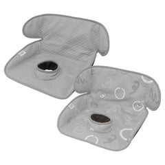 Think Good Tots Grey Piddle Pad 2-Pack front view protects car seats and strollers.