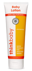 Thinkbaby baby lotion fragrance-free 8oz bottle for sensitive skin hydration.