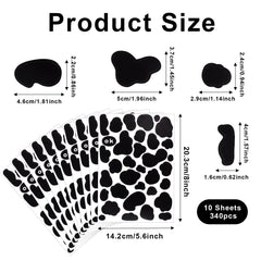 Thinp cow print stickers on wall show easy peel-and-stick decor for quick room styling.