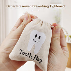 Thootyriaf glass bottle provides clear view of saved teeth collection