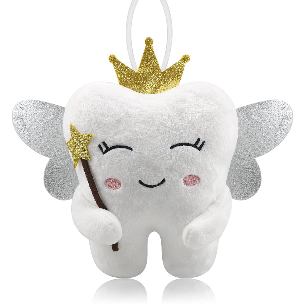 Thootyriaf Tooth Fairy Pillow with shiny white wings adds magical bedtime moments