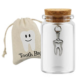 Thootyriaf Tooth Holders glass bottle stores cherished teeth showing the visual charm