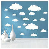 thovorrnl Big Clouds wall decal packaging view, 31 removable stickers for easy decorating.