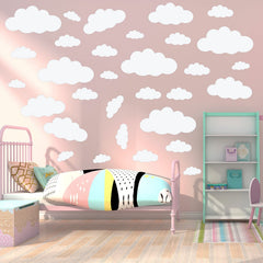 thovorrnl cloud wall decal large-scale layout for living room ambiance.