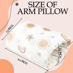 Threehoney Baby Feeding Arm Pillow muslin cotton texture highlights breathable softness for sensitive skin