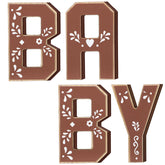 Threehoney Cielito Lindo wooden letters set on a table for baby shower decor