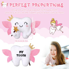 Threehoney Tooth Fairy Pillow close-up highlights soft felt texture for cozy bedtime routines.