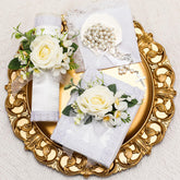 Threlaco baptism candle set box displayed as a christening keepsake