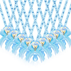 Threlaco blue bear pacifier necklace set of 60, ideal for party favors.