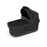 Thule bassinet black extendable canopy provides sun protection and airflow