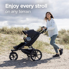 Thule Urban Glide 3 built-in legrest supports comfortable leg positioning during rides