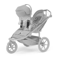 Thule Urban Glide 3 Double canopy extended for full-coverage shade.