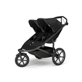 Thule Urban Glide 3 Double front view highlights lightweight maneuverability for active families.