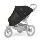 Thule Urban Glide 3 mesh cover black front view shields child from insects and wind