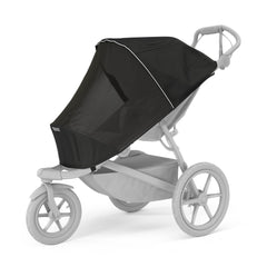 Thule Urban Glide 3 mesh cover black front view shields child from insects and wind
