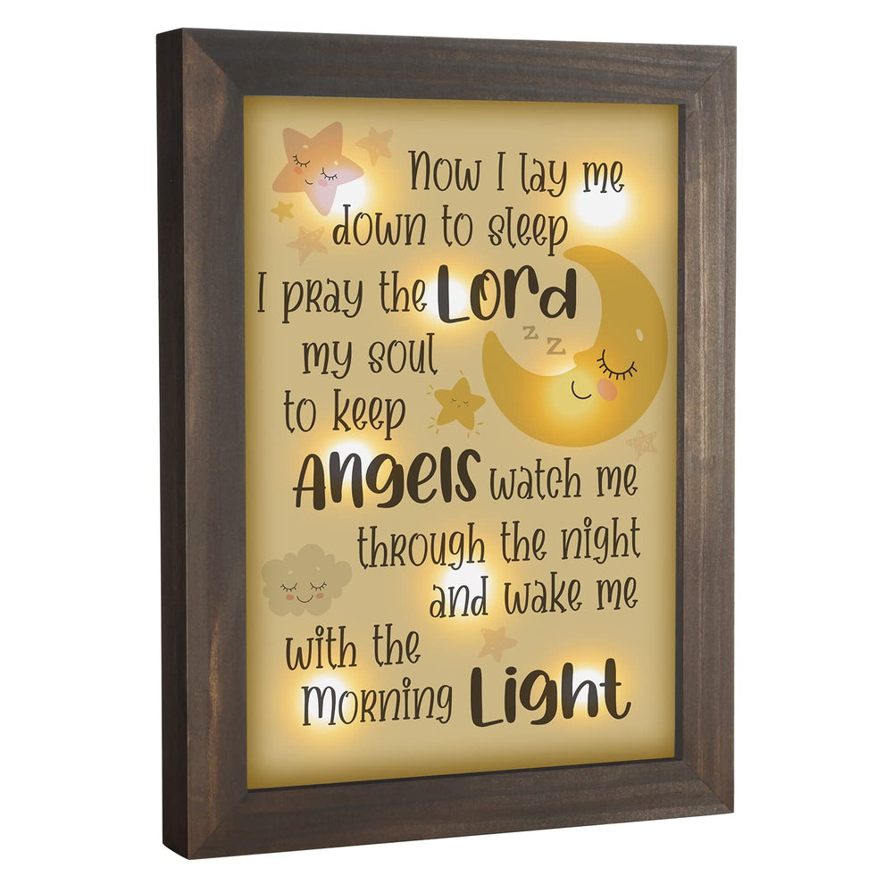 THYGIFTREE baptism gift baby moon stars light frame illuminates gentle nursery ambiance.