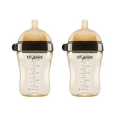 Thyseed PPSU natural breast-like bottle showcases ergonomic bottle design for natural-feeding transitions