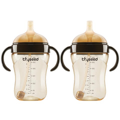 thyseed weighted-straw-cup with handles easy-grip for toddlers during transitions