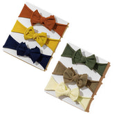 Tianhoudeger 6pcs baby bows multicoloured set on soft elastic headbands for newborn comfort