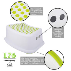 Tiawudi Step Stool green dual-pack top-view highlights two-step height.