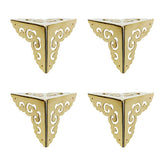 Tiazza brass corner protectors package shows four gold guards with nails for edge protection.