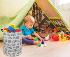 TIBAOLOVER car kids laundry basket collapsible highlights space-saving efficiency in small rooms.