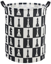 Tibaolover chess kids laundry basket front view highlighting roomy storage for clothes and toys