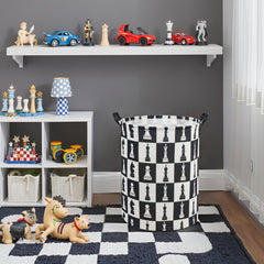 Tibaolover chess kids laundry basket with handles for easy transport around the home
