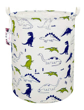 TIBAOLOVER dinosaur laundry basket with handles for kid-friendly storage.