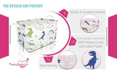 TibaoLover foldable basket with sturdy handles for easy transport.
