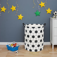 TIBAOLOVER Hexagon Football kids laundry basket collapsed for compact storage
