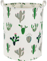 TIBAOLOVER cactus front-view laundry basket keeps kids' rooms organized.