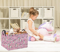 TIBAOLOVER multi-purpose toy storage pink basket for organization in any space
