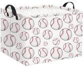 TIBAOLOVER rectangular baseball basket open for easy toy and book storage access.