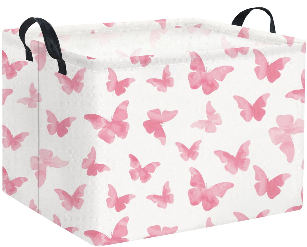 TIBAOLOVER rectangular butterfly basket foldable design for clutter control.
