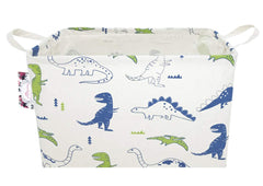 TibaoLover rectangular kids storage basket with dinosaur pattern for toy organization.