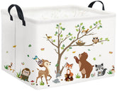 TIBAOLOVER rectangular kids storage basket with handles for easy carrying and organization.