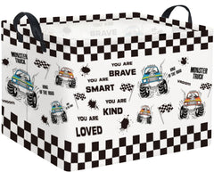 TIBAOLOVER rectangular kids storage basket with handles for easy toy organization and transport.