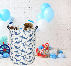 tibaolover shark kids laundry basket side view versatile storage